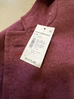 Neu mit Etikett: 4475 $ Isaia Herren-Jacke aus Kaschmir/Seide, Blazer, Rot, 42R US (52R Eu), Italien