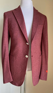 Neu mit Etikett: 4475 $ Isaia Herren-Jacke aus Kaschmir/Seide, Blazer, Rot, 42R US (52R Eu), Italien