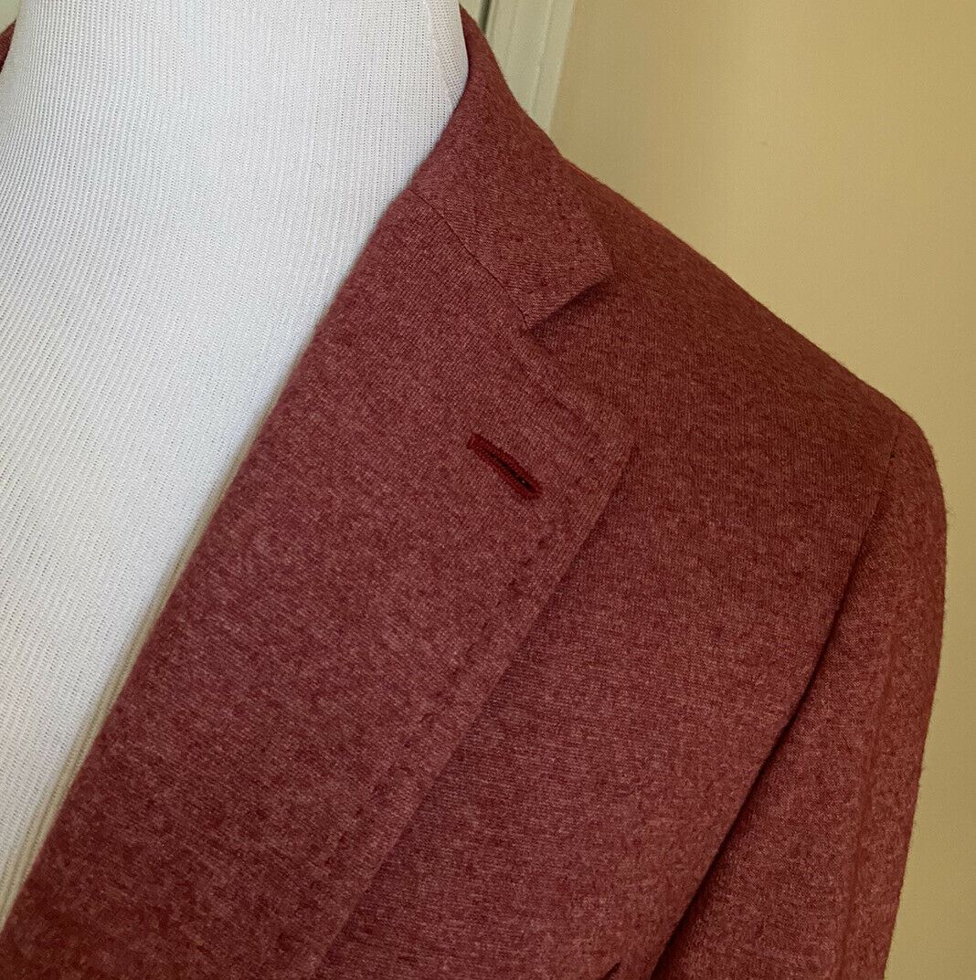 NWT $4475 Isaia Men’s Cashmere/Silk Jacket Blazer Red 42R US ( 52R Eu ) Italy