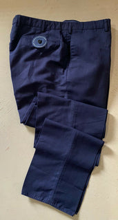 Neu mit Etikett S325 Incotex Herren-Hose aus Leinen/Baumwolle, Marineblau, 40 US (56 Eu)