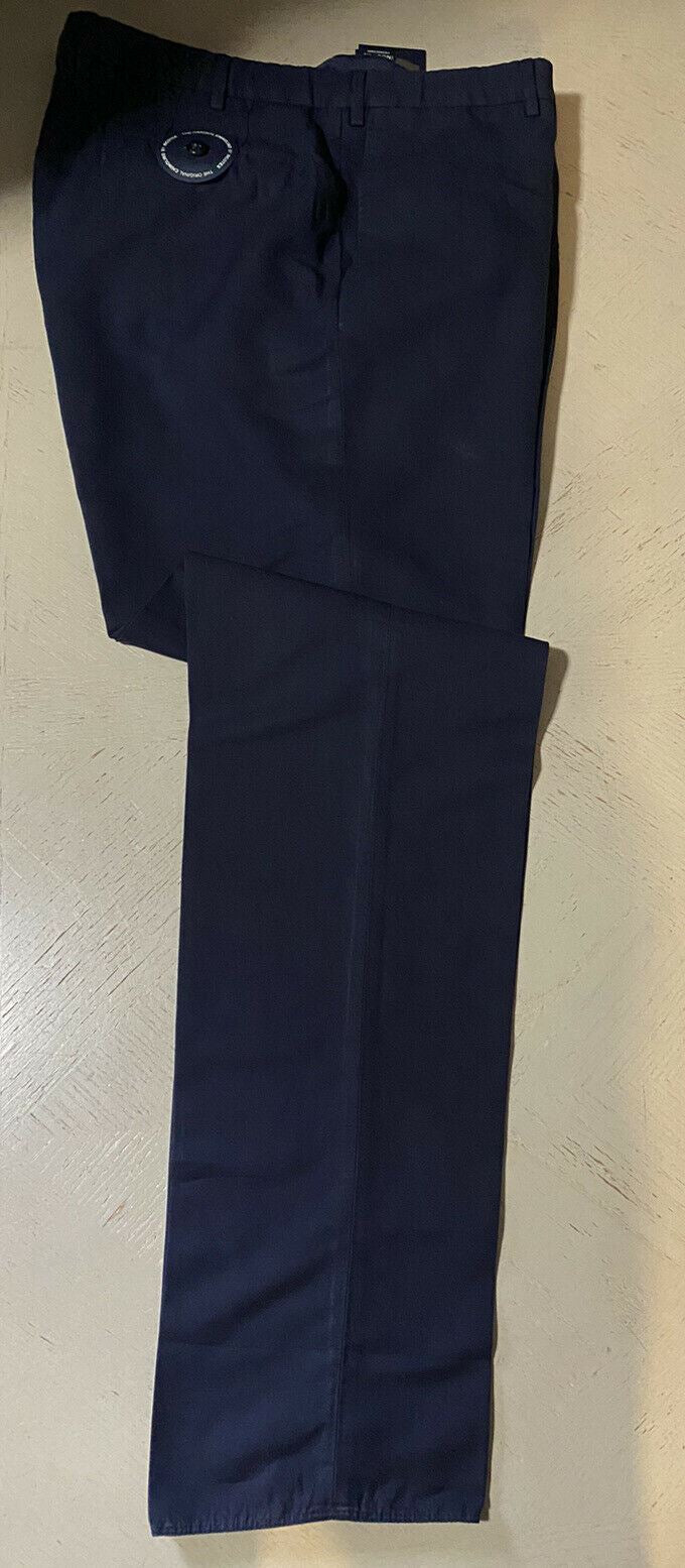 Мужские брюки из льна/хлопка NWT S325 Incotex темно-синие 40 США (56 ЕС)