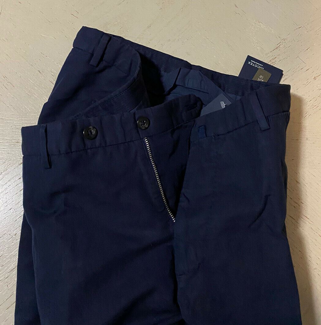 Мужские брюки из льна/хлопка NWT S325 Incotex темно-синие 40 США (56 ЕС)