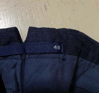 Neu mit Etikett S325 Incotex Herren-Hose aus Leinen/Baumwolle, Marineblau, 40 US (56 Eu)