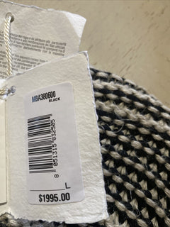 Neu $1995 Brunello Cucinelli Damen Pailette Stripe Pullover Schwarz/Grau L