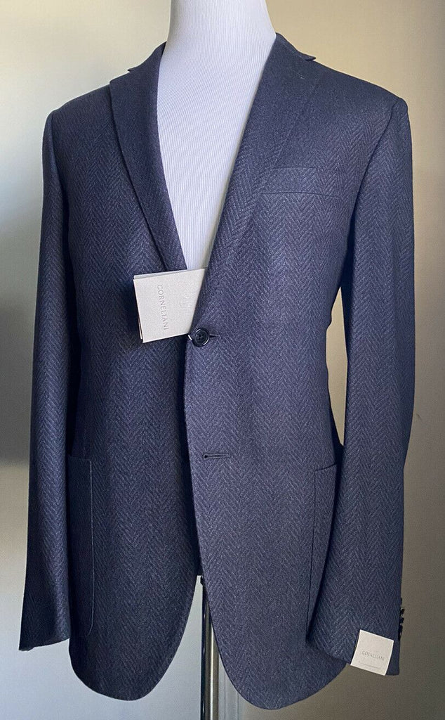 СЗТ $2195 Corneliani Пиджак из кашемира/шелка синий 44R США (54R ЕС) Италия