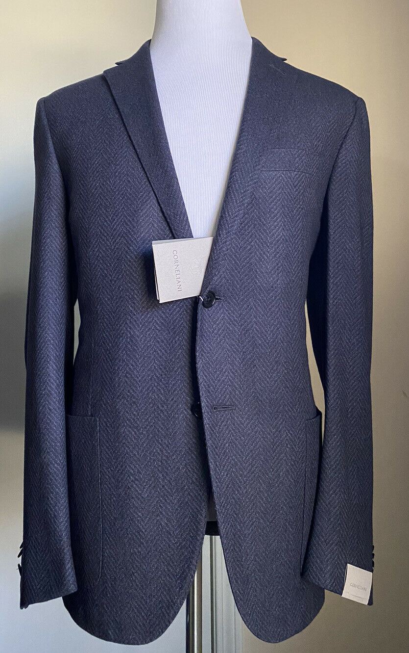 NWT $2195 Corneliani Cashmere/Silk Jacket Blazer Blue 44R US ( 54R Eu ) Italy