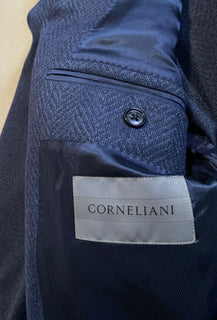 СЗТ $2195 Corneliani Пиджак из кашемира/шелка синий 44R США (54R ЕС) Италия