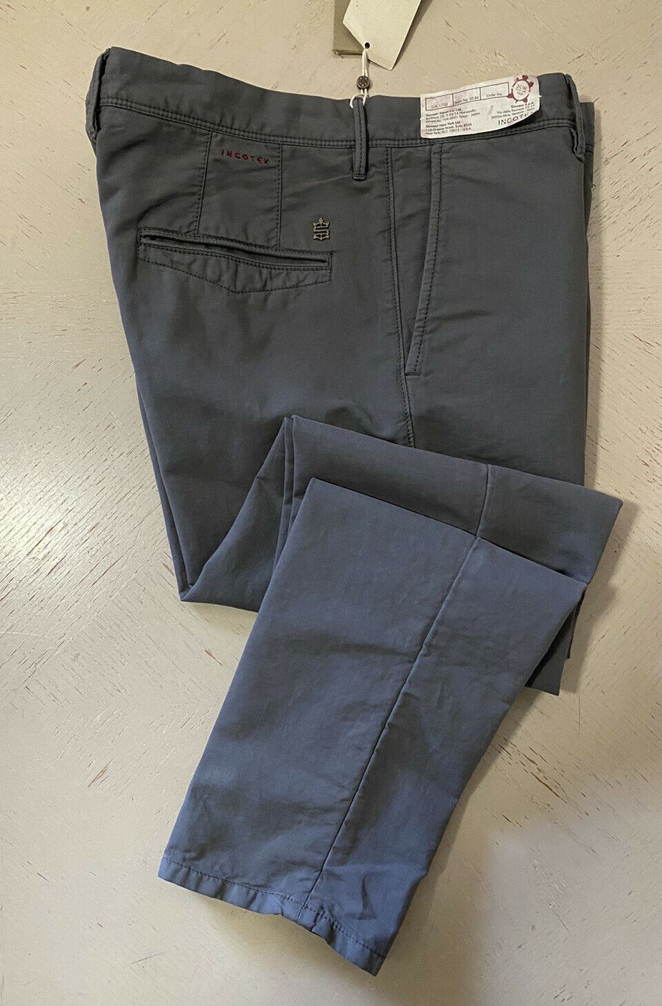 Мужские брюки узкого кроя Incotex, NWT, 395 долларов США, серые 40 США (56 ЕС)