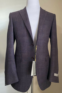 Neu mit Etikett: 1695 $ Canali Herren-Jackenblazer Lila Multi 38R US (48R Eu) Italien