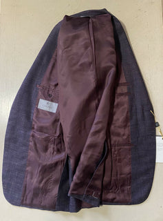 Neu mit Etikett: 1695 $ Canali Herren-Jackenblazer Lila Multi 38R US (48R Eu) Italien