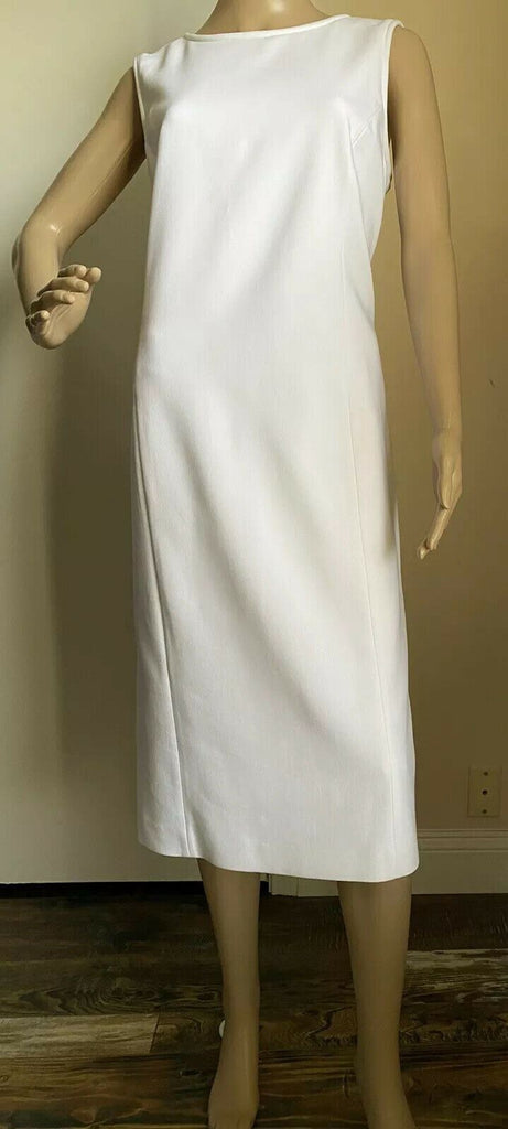 Neues Piazza Sempione-Kleid im Wert von 1095 US-Dollar, weiß, 14 US (48 It), Italien