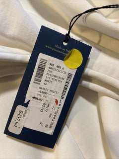 Neues Piazza Sempione-Kleid im Wert von 1095 US-Dollar, weiß, 14 US (48 It), Italien