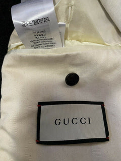 New $6200 Gucci Men Wool Oversized Coat Overcoat Cray/Multicolor 38 US Italy