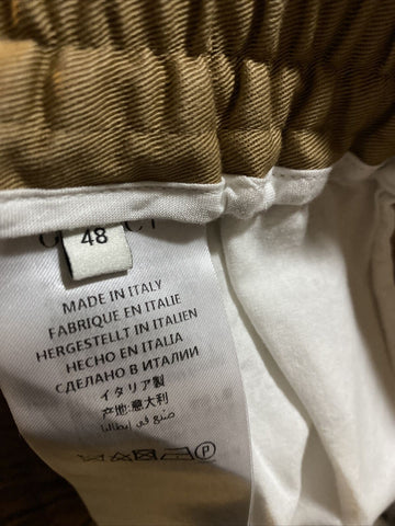 New $1100 Gucci Men Military Cotton Jegging  Pants Brown 32 US ( 48 Eu ) Italy