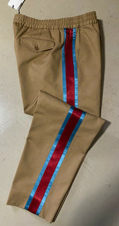 Neue 1100 $ Gucci Herren Militär-Baumwoll-Jegging-Hose Braun 32 US (48 Eu) Italien