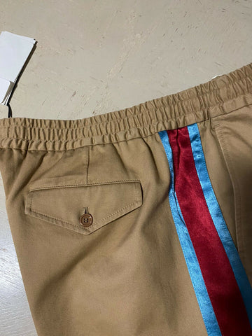 New $1100 Gucci Men Military Cotton Jegging  Pants Brown 32 US ( 48 Eu ) Italy