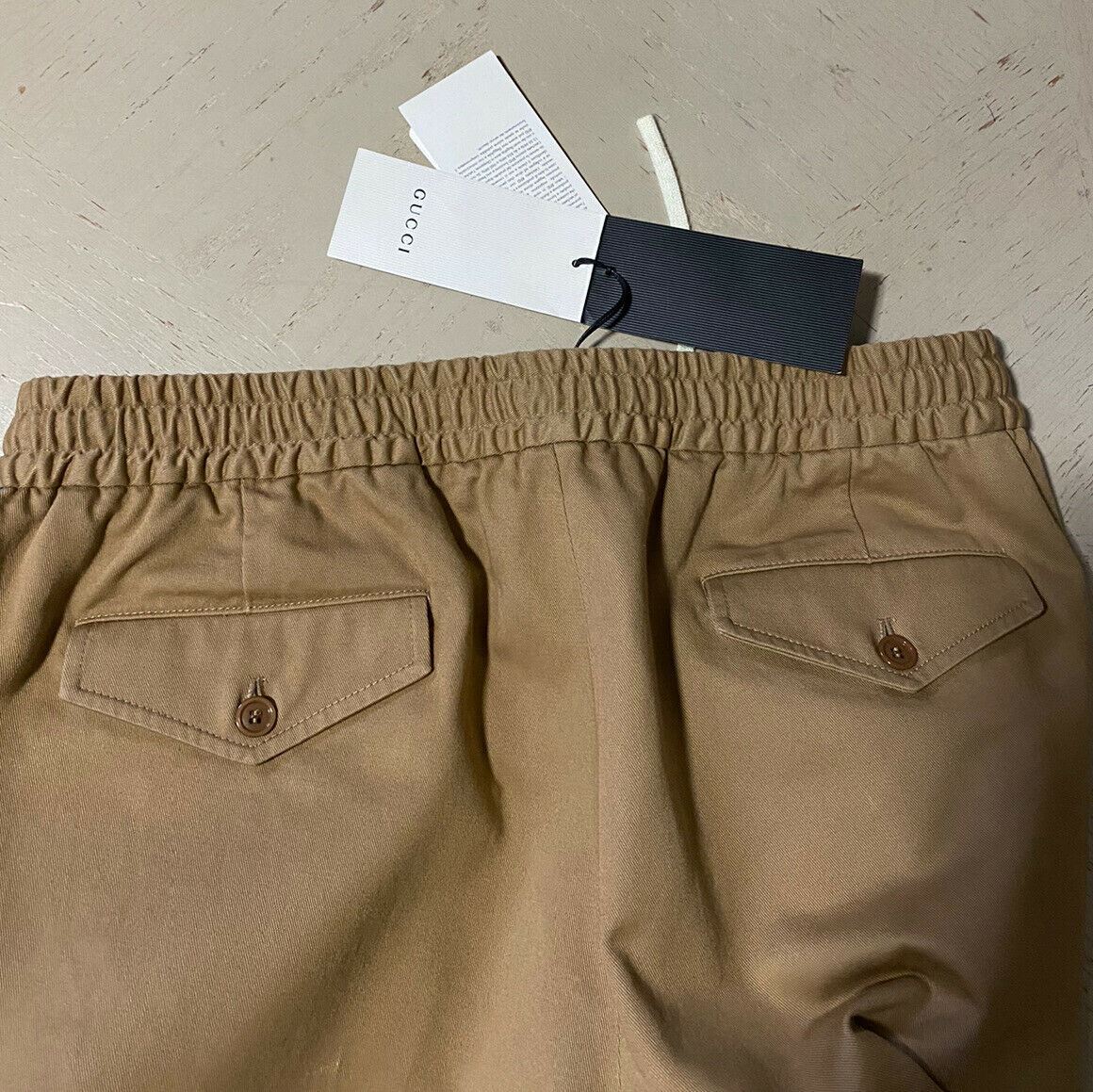 New $1100 Gucci Men Military Cotton Jegging  Pants Brown 32 US ( 48 Eu ) Italy