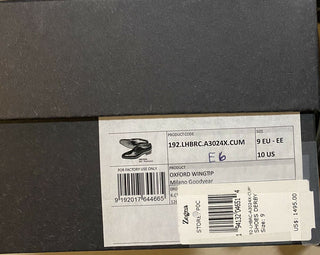 Neue 1495 $ Ermenegildo Zegna Couture Oxford-Lederschuhe Braun 10 US Italien