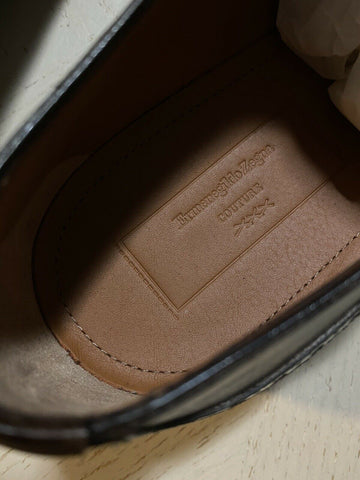 New $1495 Ermenegildo Zegna Couture Oxford Leather Shoes Brown 10.5 US Italy