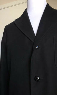 Neu $2400 Gucci Herren Baumwoll-Moleskin mit Ledermanteljacke Schwarz 36 US (46 Eu)