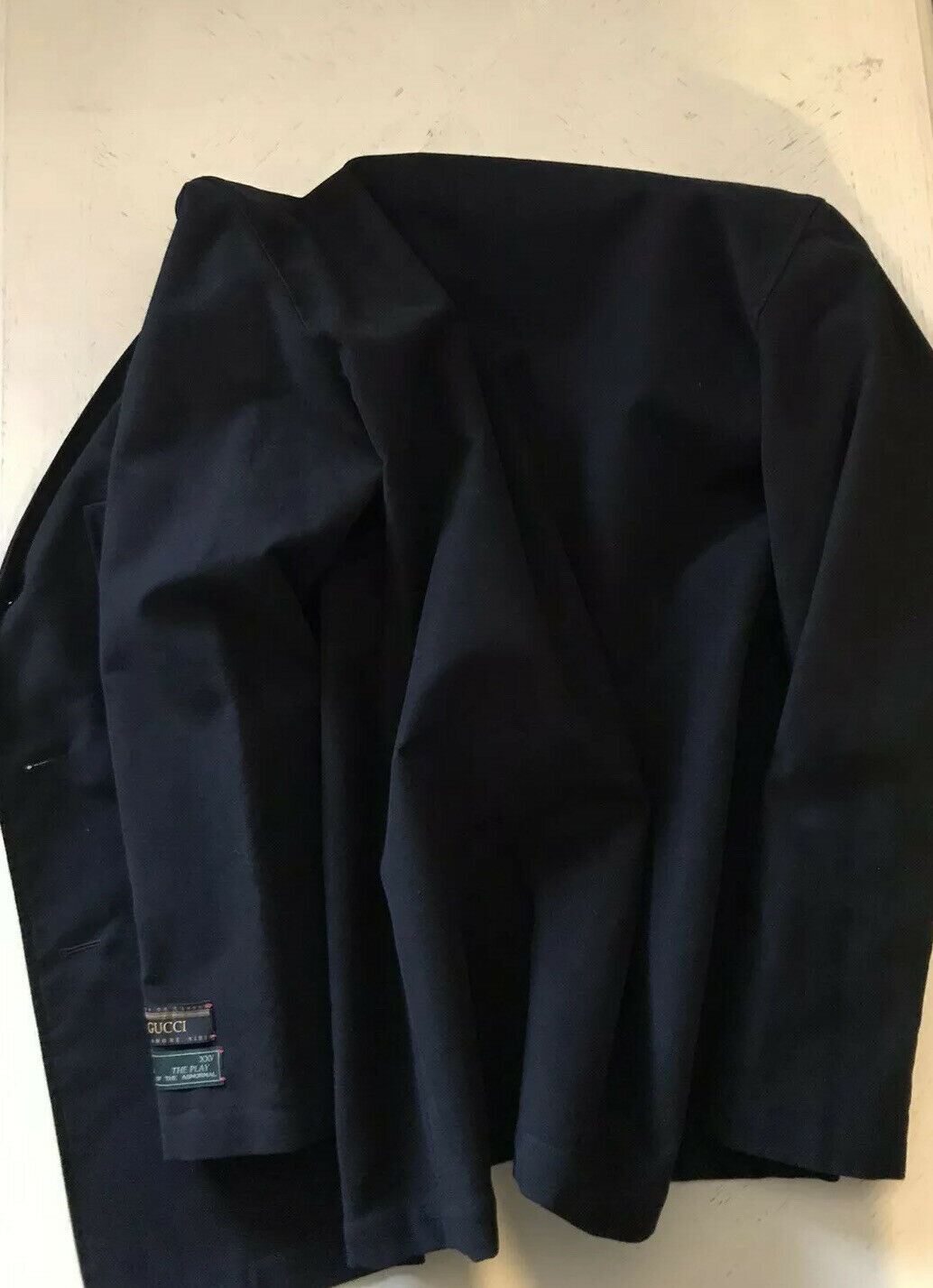 Новое мужское пальто Gucci из хлопка и кожи с молескином за 2400 долларов, черный 36 США (46 ЕС)