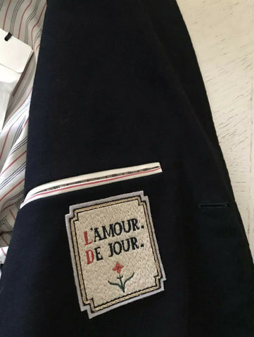 New $2400 Gucci Men Cotton Moleskin W/Leath Coat Jacket Black 42 US ( 52 Eu )