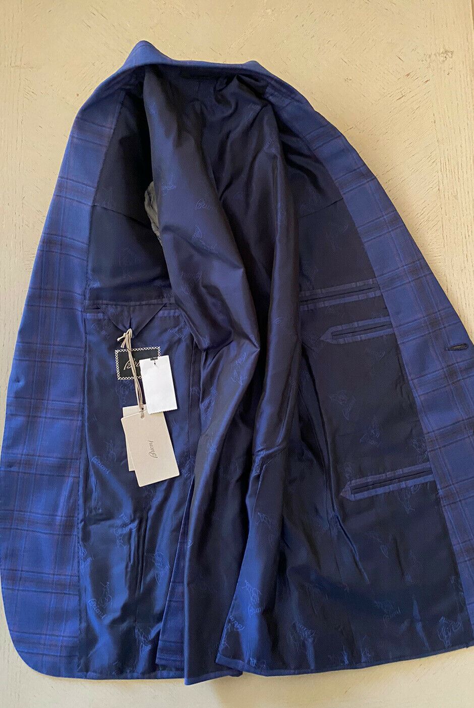 NWT $4900 Brioni Men’s Wool Sport Coat Blazer Jacket Blue 38R US/48R Eu Italy
