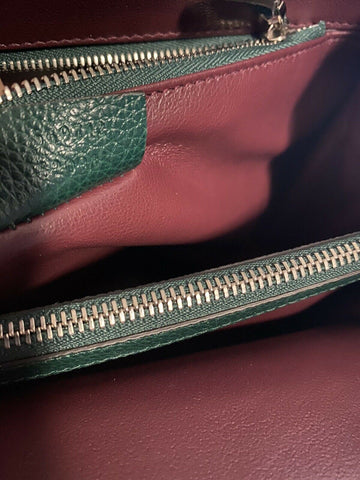 Neue 3400 $ Gucci Kleine Leder-Zumi-Tragetasche mit Henkel, Grün 569712