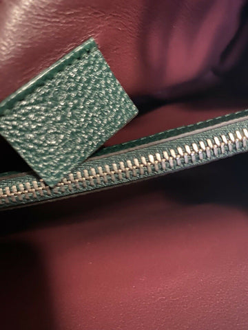 Neue 3400 $ Gucci Kleine Leder-Zumi-Tragetasche mit Henkel, Grün 569712