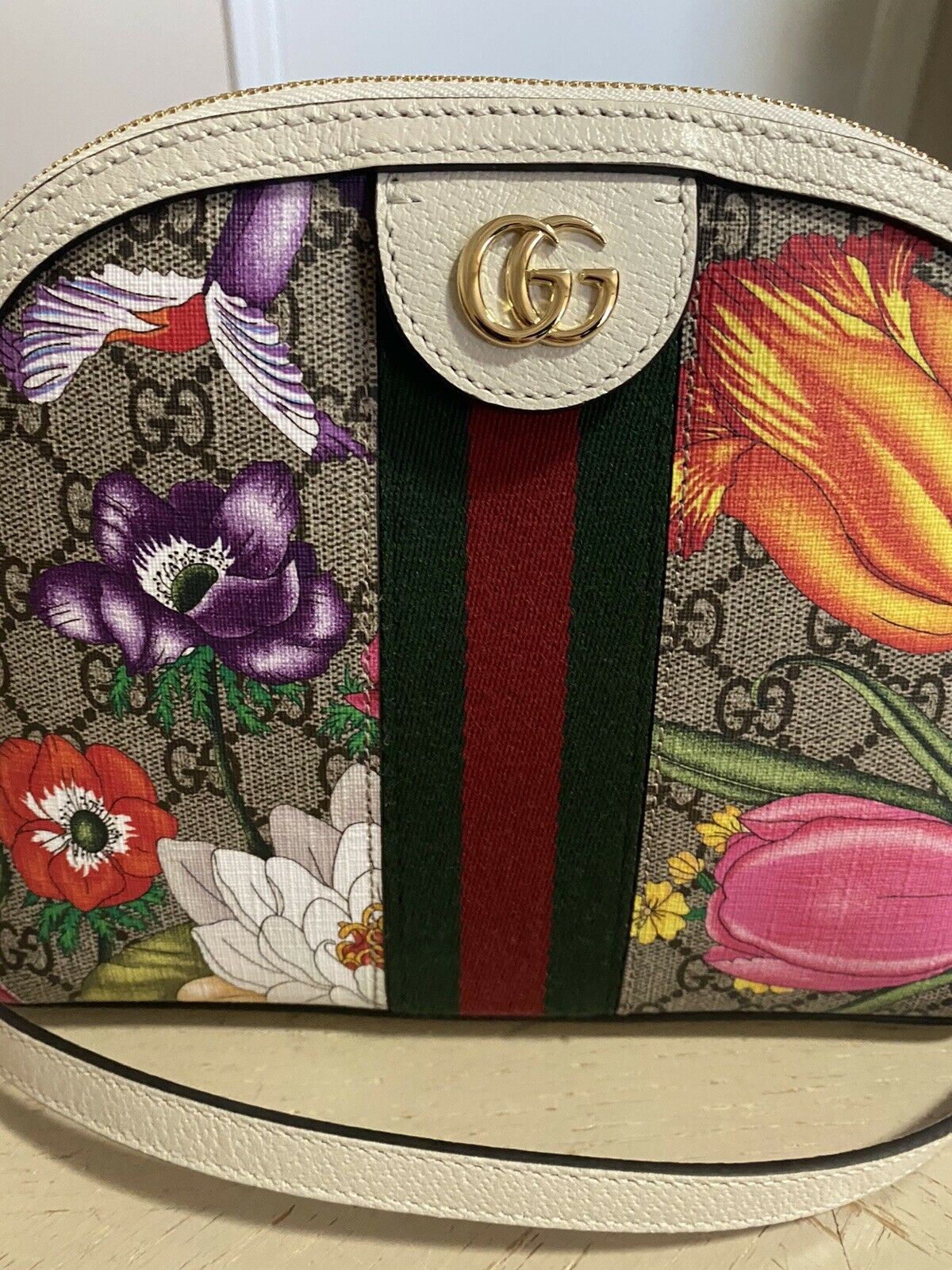 Neue Gucci Ophidia GG Flora Kleine Umhängetasche Mehrfarbig 499621