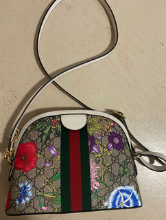 New Gucci Ophidia GG Flora Small Shoulder Bag Multicolor 499621
