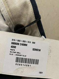 Neu mit Etikett: 1400 $ Gucci Military Drill Herrenhose Mitternachtsblau 36 US (52 Eu) Italien