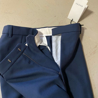 Neu mit Etikett: 1400 $ Gucci Military Drill Herrenhose Mitternachtsblau 36 US (52 Eu) Italien