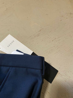 Neu mit Etikett: 1400 $ Gucci Military Drill Herrenhose Mitternachtsblau 36 US (52 Eu) Italien