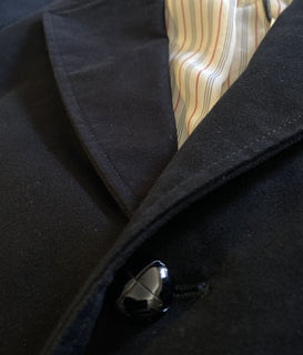 Neue 2400 $ Gucci Herren-Manteljacke aus übergroßem Baumwoll-Moleskin, Schwarz, 42 US/52 Eu