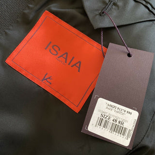 Neu mit Etikett: 4.150 $ Isaia Smoking-Sportjacke mit Blumenmuster aus Jacquard, Schwarz/Rot, 38R US/48R Eu