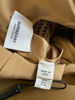 Neues Burberry Seguin-Cocktailkleid mit verziertem Mesh im Wert von 6.500 US-Dollar, Bronze, 6 US/40, Italien