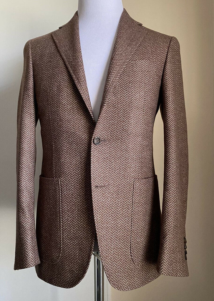 NWT $ 1695 Canali Kei Herrenjacke Blazer Braun 36R US (46R Eu) Italien