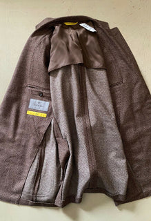 NWT $ 1695 Canali Kei Herrenjacke Blazer Braun 36R US (46R Eu) Italien