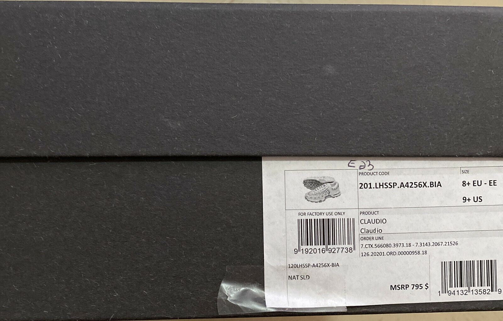 Neu $795 Ermenegildo Zegna Couture Leder-Sneakers Schuhe Weiß/Grau 9,5 US Ita