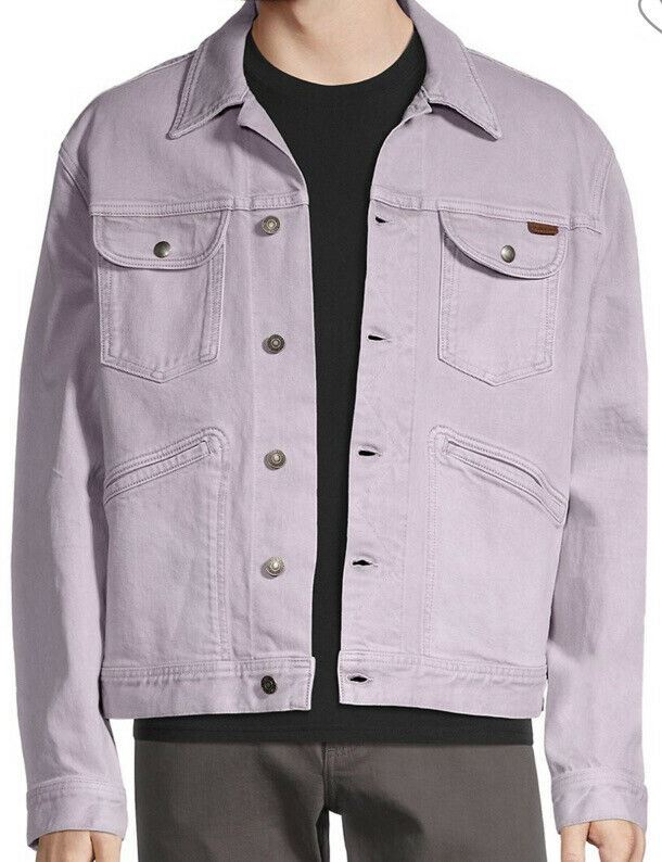 Neue Tom Ford Herren-Trucker-Jeansjacke mit tief fallender Schulter, Lila, XXL