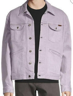 Neue Tom Ford Herren-Trucker-Jeansjacke mit tief fallender Schulter, Lila, XXL