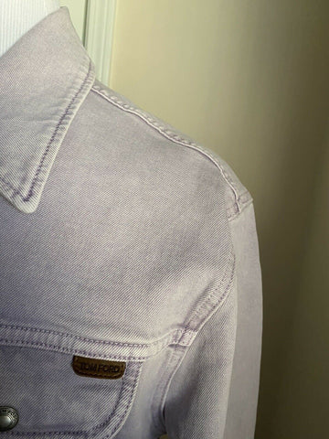 New Tom Ford Men’s Dropped Shoulder Trucker Jeans Jacket Purple XXL