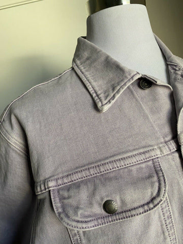 New Tom Ford Men’s Dropped Shoulder Trucker Jeans Jacket Purple XXL