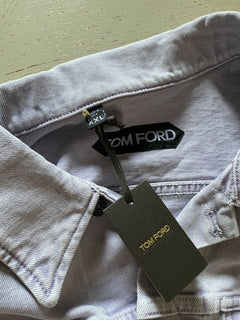 Neue Tom Ford Herren-Trucker-Jeansjacke mit tief fallender Schulter, Lila, XXL