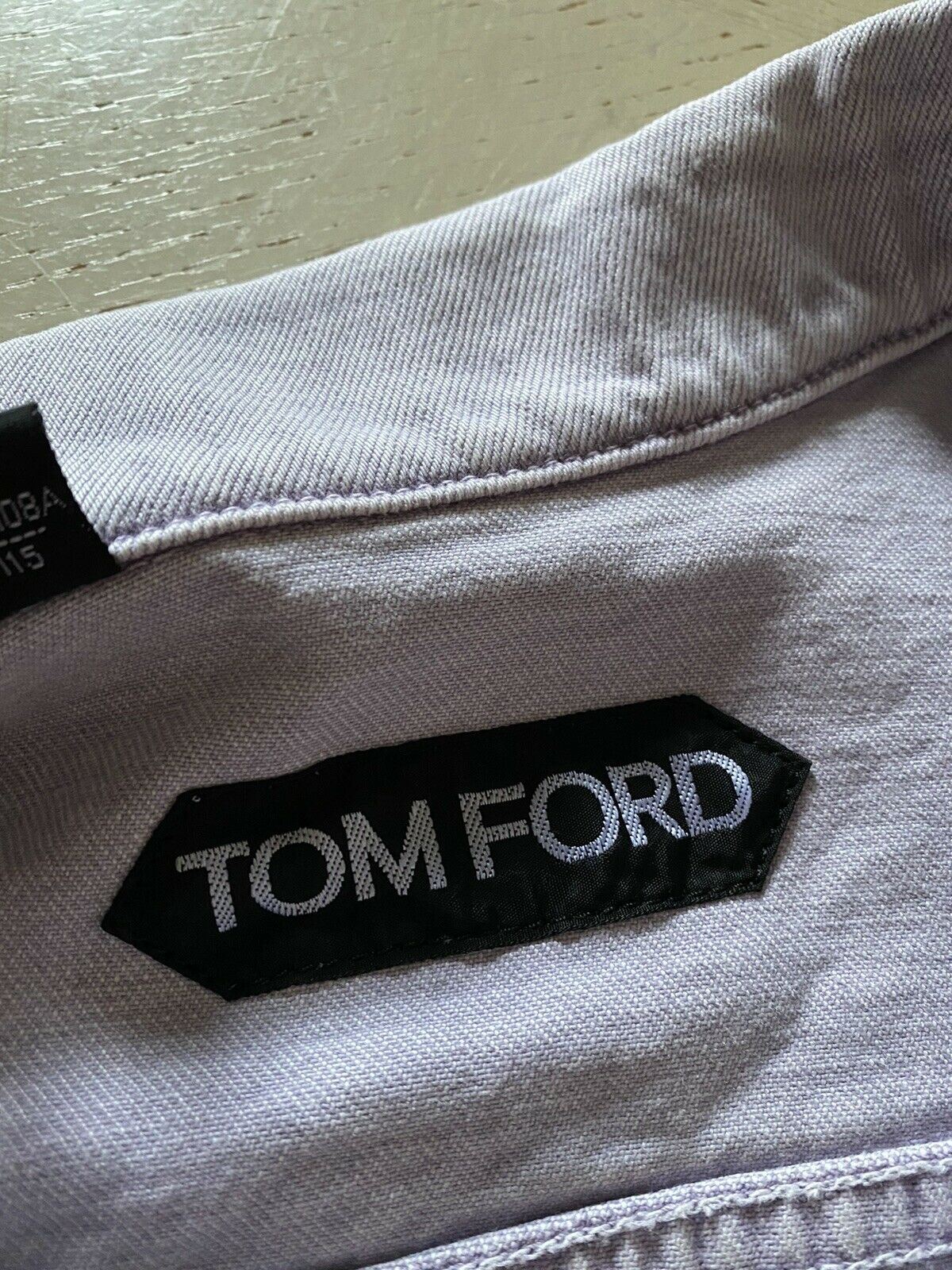 New Tom Ford Men’s Dropped Shoulder Trucker Jeans Jacket Purple XXL