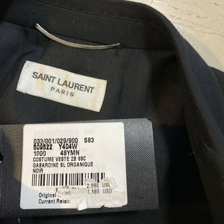 Neuer 2990 $ Saint Laurent Herrenanzug Schwarz 38R US/48R Eu Italien