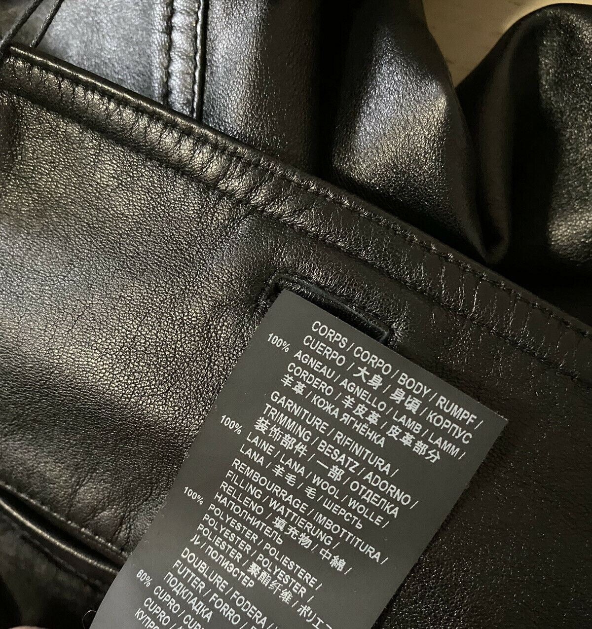 Новая мужская кожаная куртка Saint Laurent, пальто, черное, 36 США/46 ЕС, Италия, $4990