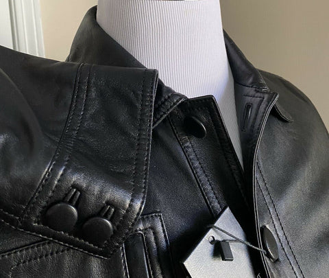 New $4990 Saint Laurent Men’s Leather Jacket Coat Black 36 US/46 Eu Italy