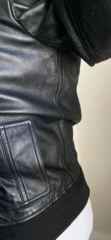 New $4990 Saint Laurent Men’s Leather Jacket Coat Black 36 US/46 Eu Italy